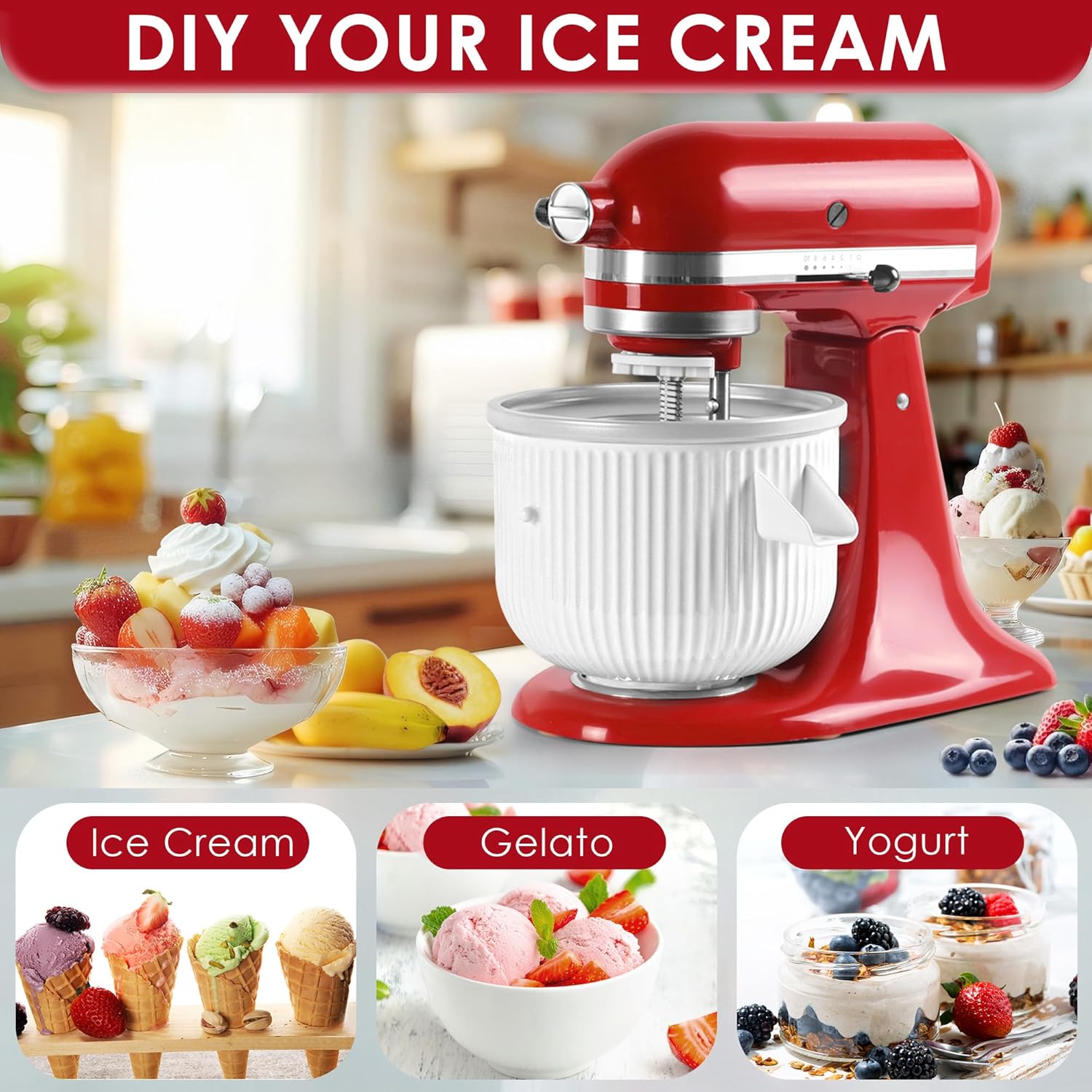 Perlengkapan Pembuat Es Krim u - Kitchen Appliances Kitchenaid ulasan dan harga
